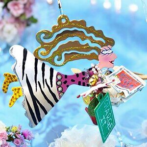 Fanciful Flights Christmas Ornament Shop Till You Drop by artist Karen Rossi